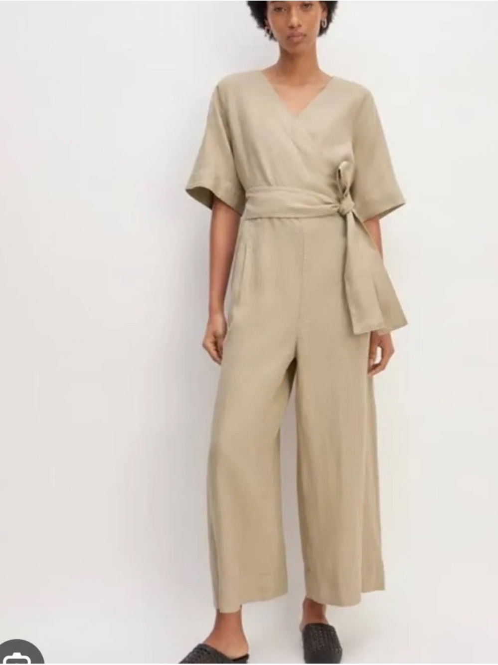Everlane Wrap Jumpsuit in Linen